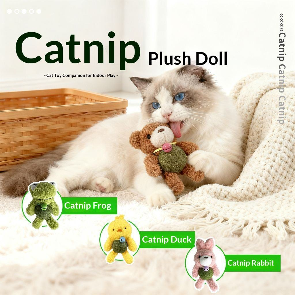 Plush doll with catnip ball - Image 4